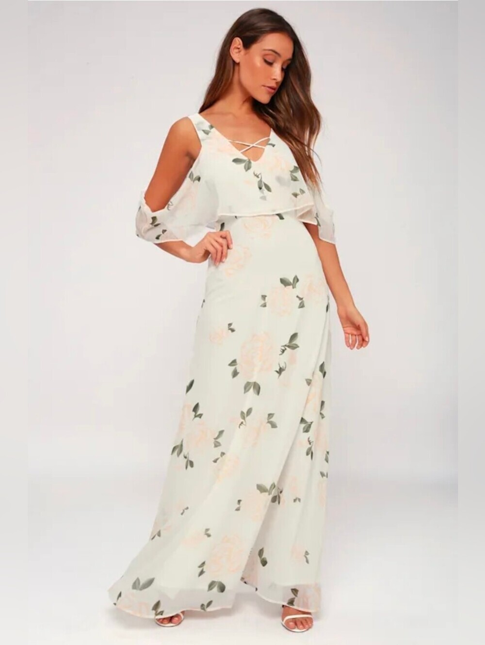โค๏ธ LULU'S THE VERY THOUGHT OF YOU FLORAL MAXI DRESS, MEDIUM
